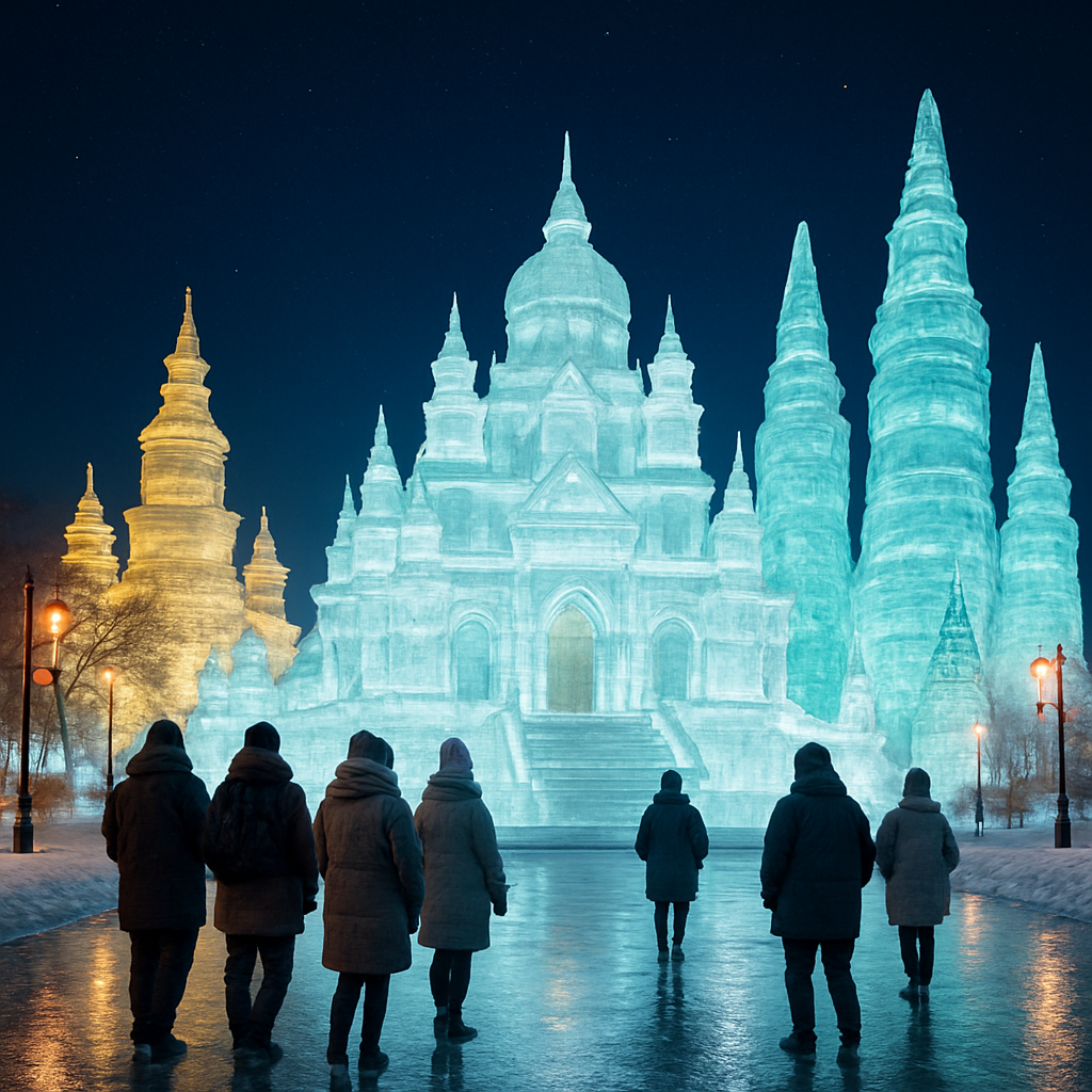 Harbin Ice And Snow Festival Showcase Painting by diamonds kit