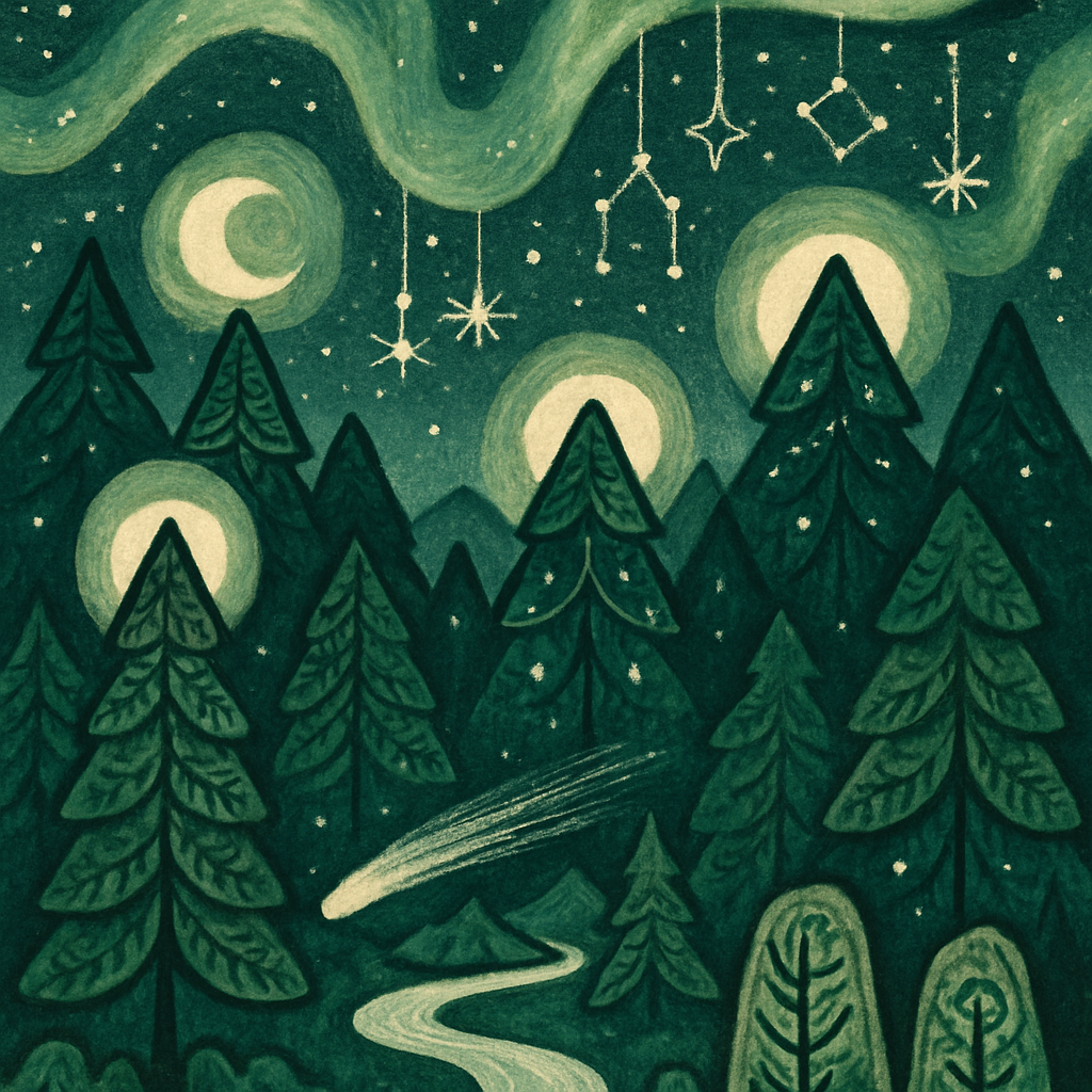 Aurora Folk Forest diamonded painting kits