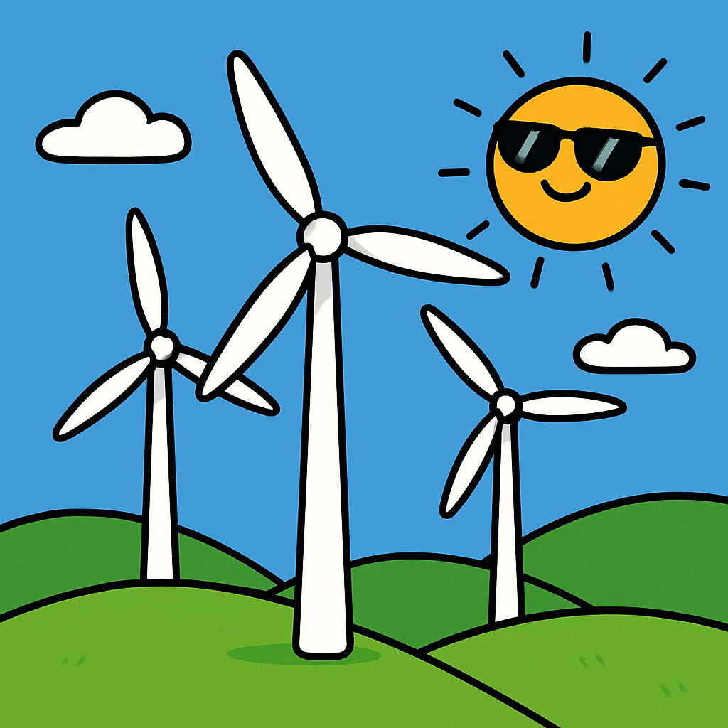 Wind Energy On Rolling Hills painting diamond kit