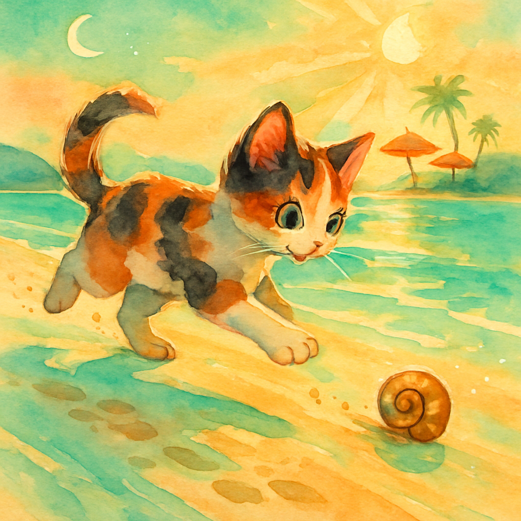 Seashell Chase On Sunset Dune paint by diamond
