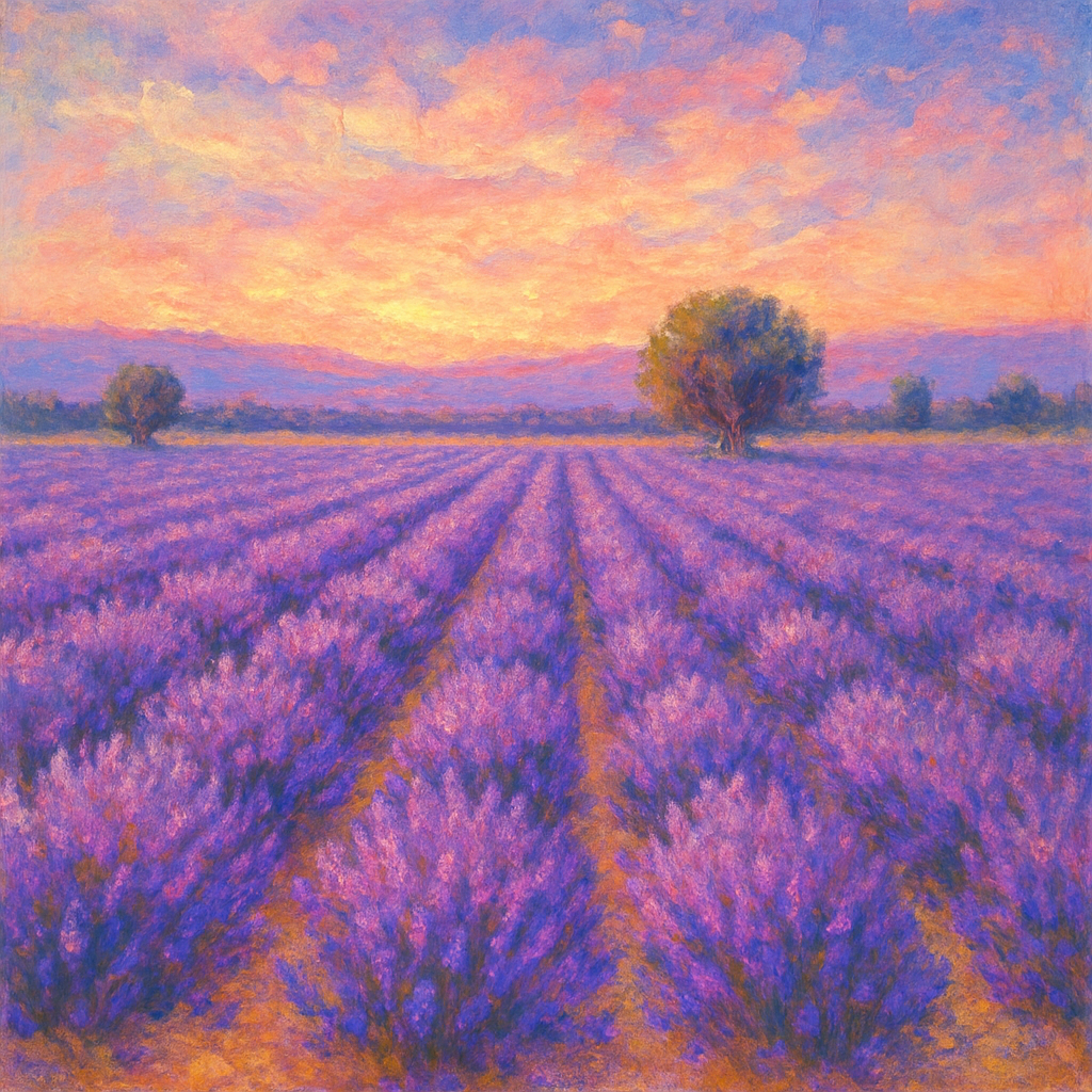 Lavender Fields Of Provence paint by color