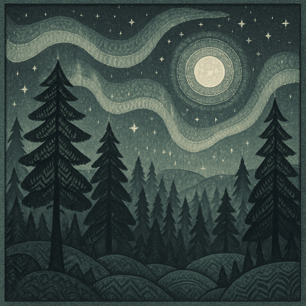 Glowing Horizons With Celestial Forest DIY paint by diamonds