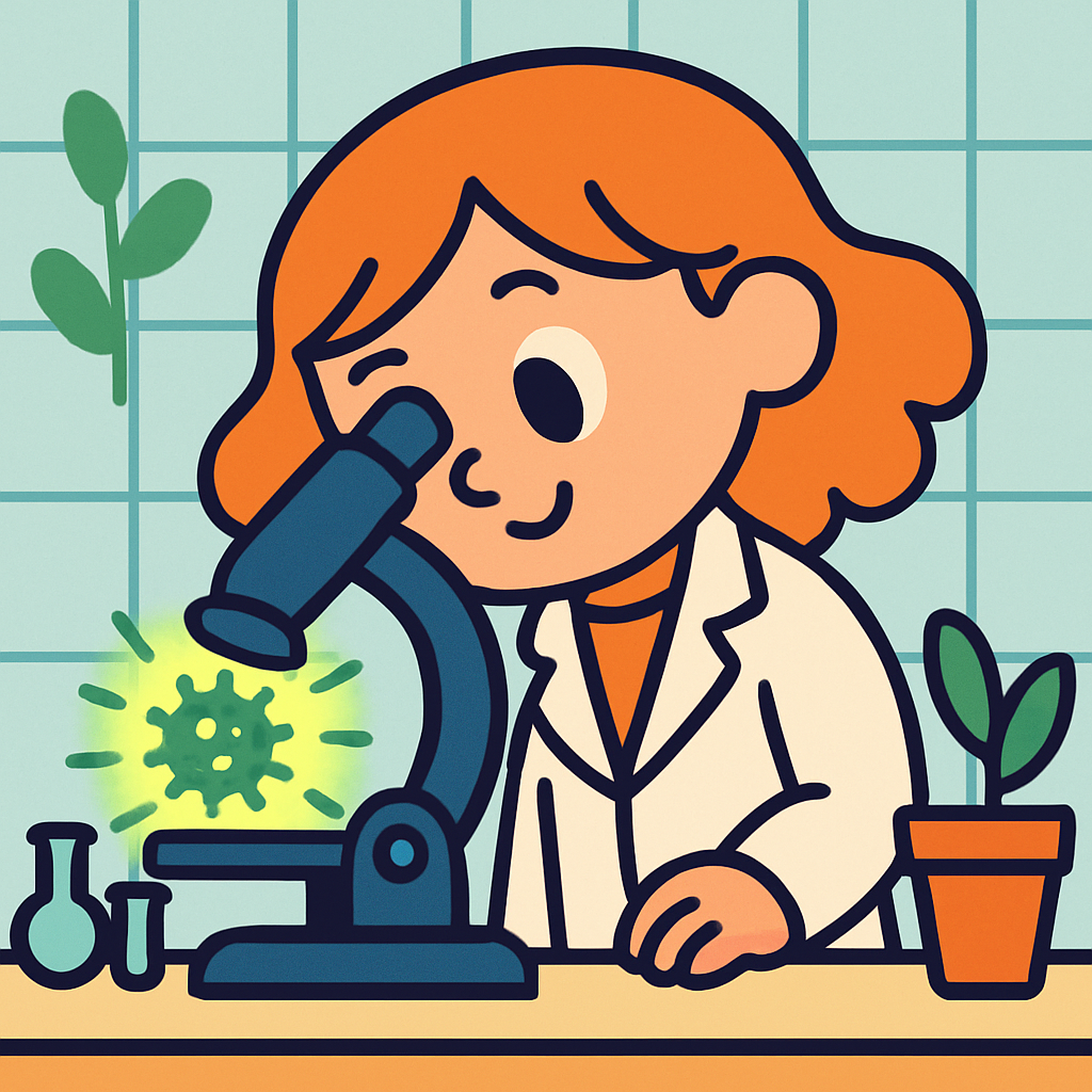 Curious Girl And Microscope paint by diamonds