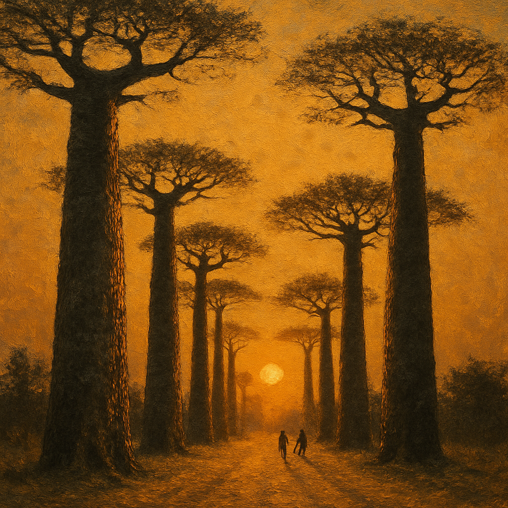 Baobab Alley Madagascar Paint by diamonds art