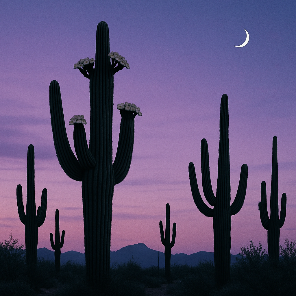 Saguaro At Dusk Sonoran Desert diamonded painting kits