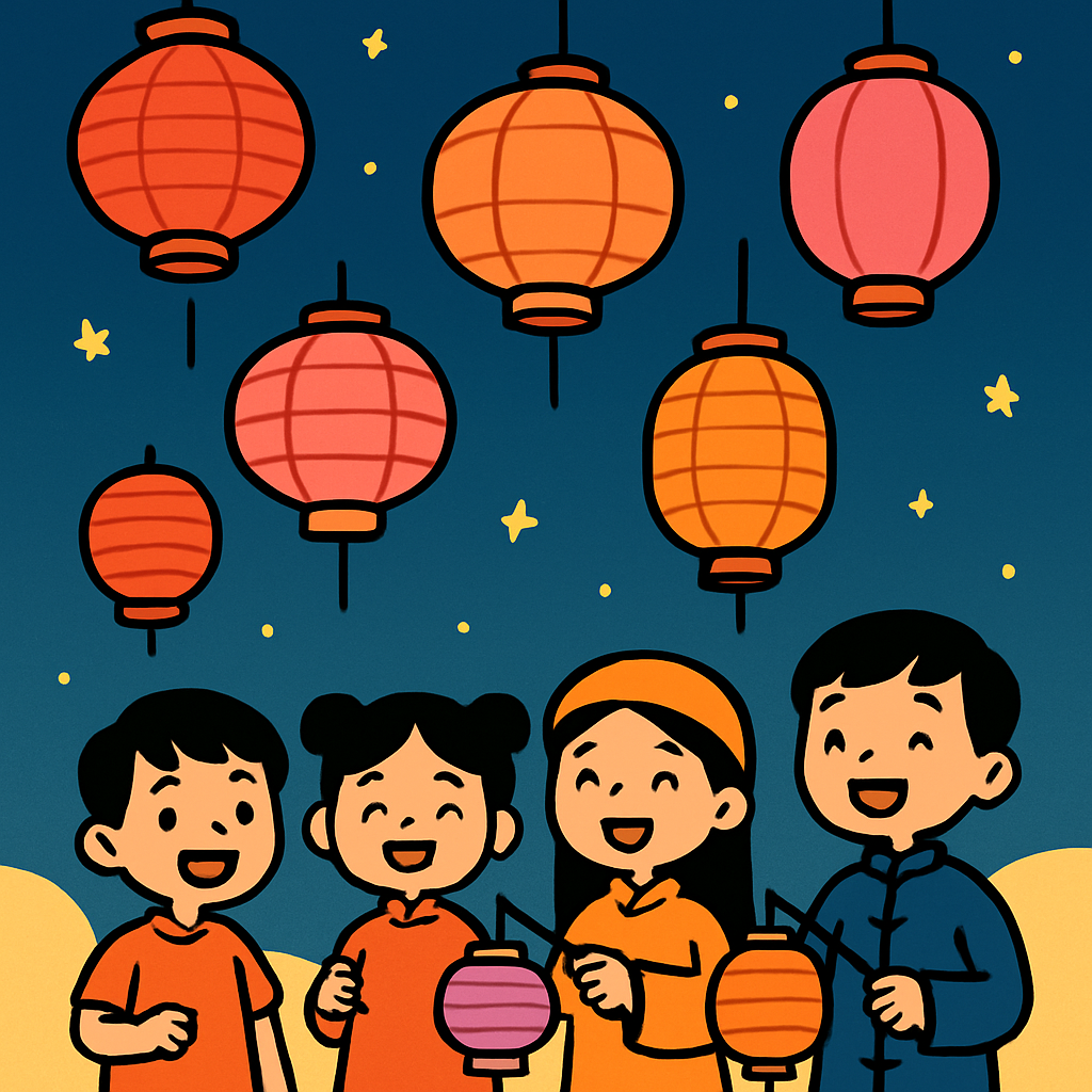 Festival Lanterns Glow In Lantern Festival paint by diamond