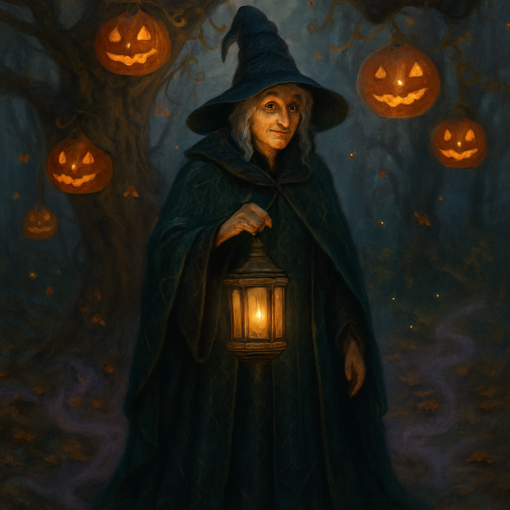 Enchanted Halloween Lantern Keeper paint by diamond
