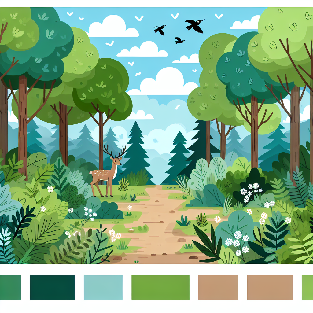 Sunlit Forest Pathway Painting Diamond Kit
