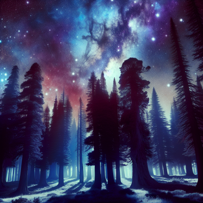 Cosmic Forest Mystery Painting Diamond Kit