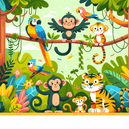 Joyful Jungle Safari Paint By Diamond