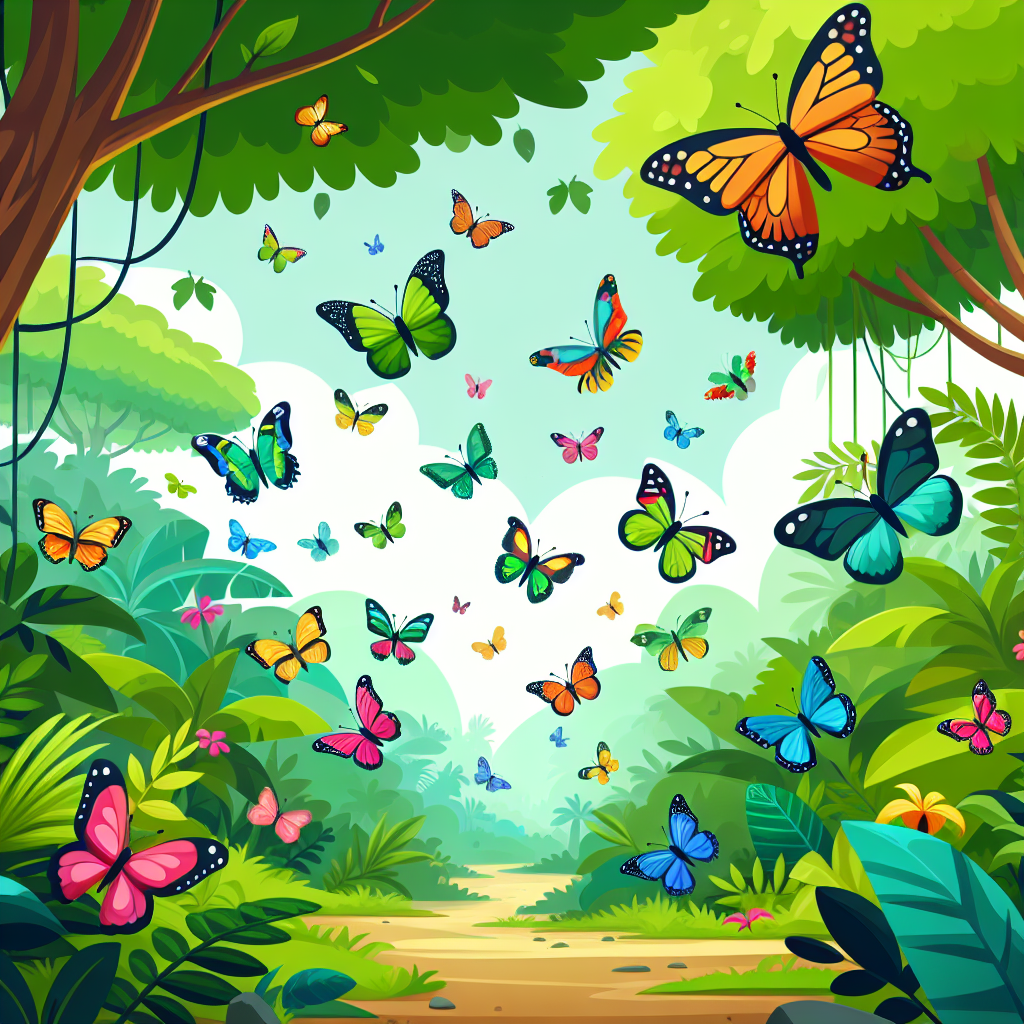 Rainforest Butterfly Ballet Paint By Color
