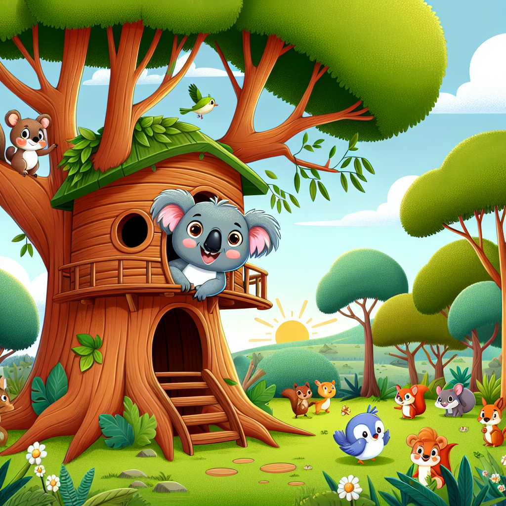 Curious Koala's Treehouse Painting Diamond Kit