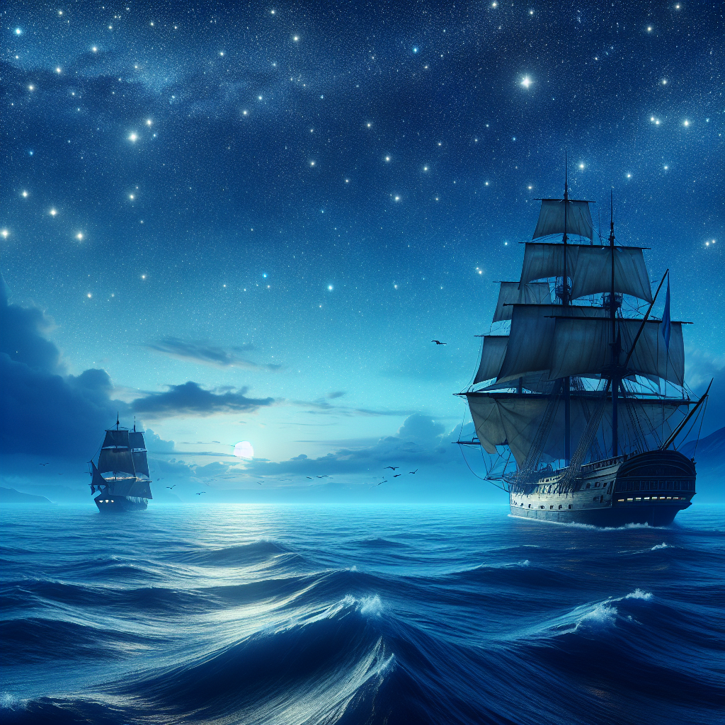 Starry Night Sea Voyage Diamonded Painting Kits
