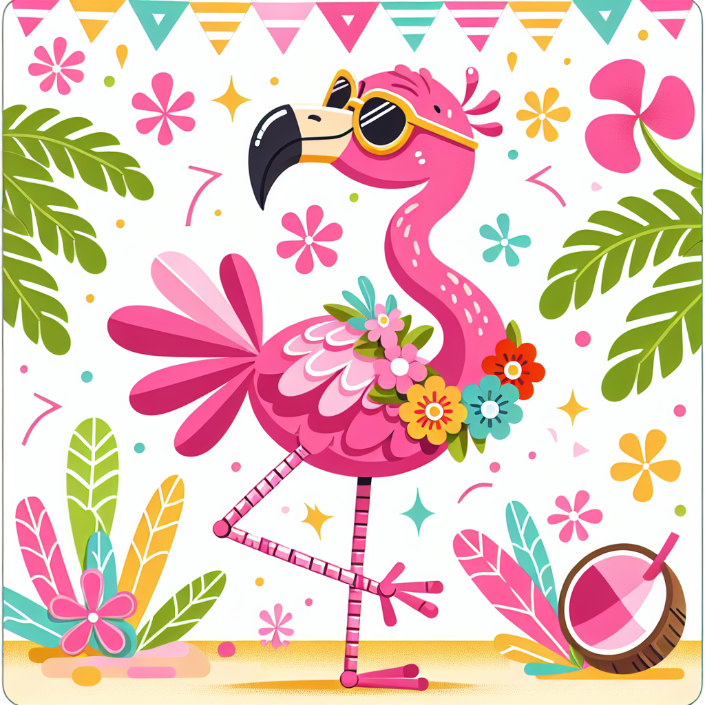 Dancing Flamingo Fiesta DIY Paint By Diamonds
