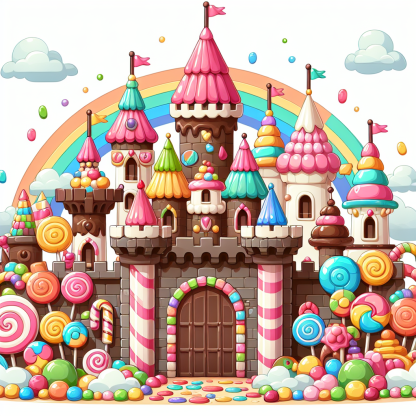 Whimsical Candy Castle Paint By Diamonds Art