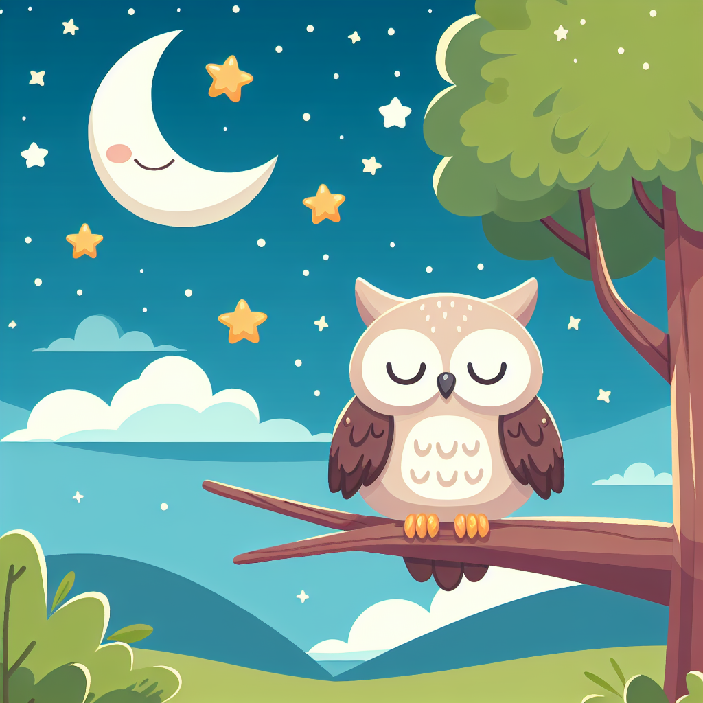 Wise Owl In The Night Sky Paint By Color