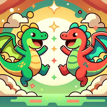 Dancing Dragons Diamond Painting