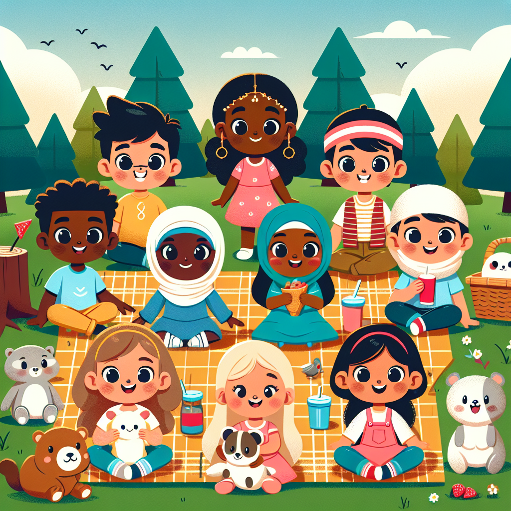 Forest Picnic Gathering Painting Diamond Kit