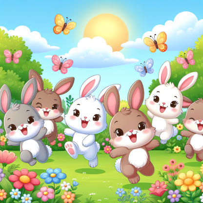 Bouncy Bunny Brigade Diamond Painting
