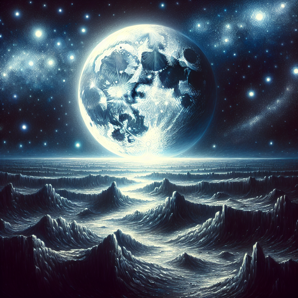 Ethereal Lunar Landscape Painting Diamond Kit