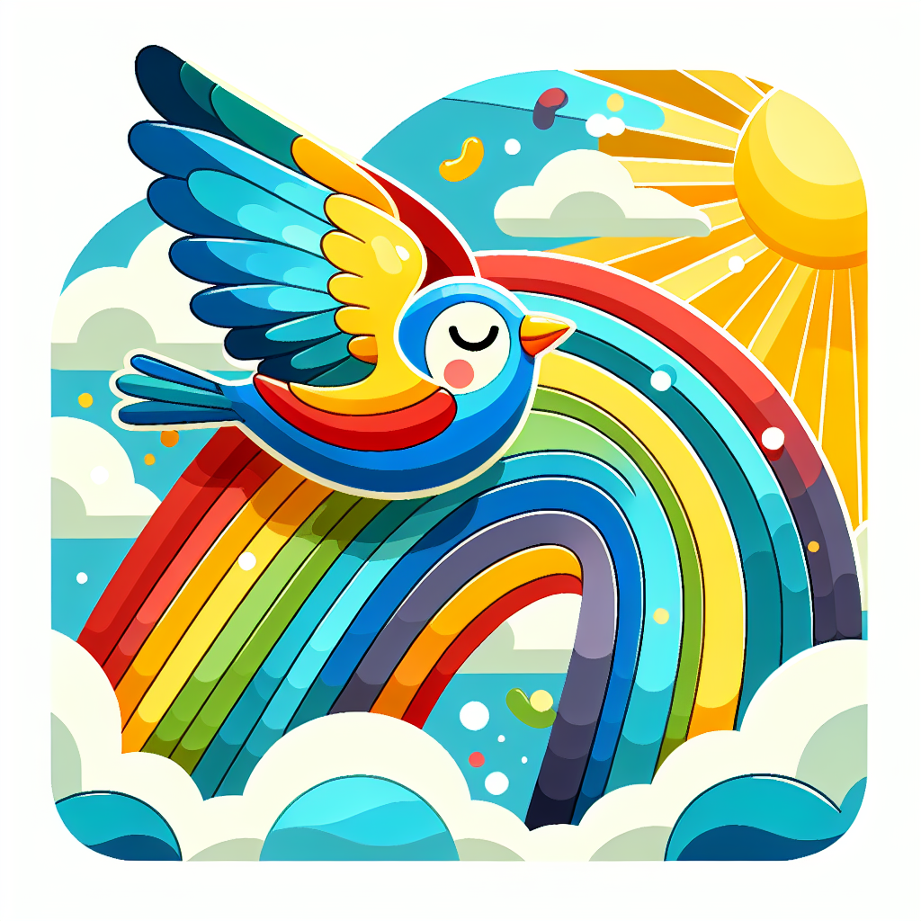 Radiant Rainbow Bird Paint By Diamond