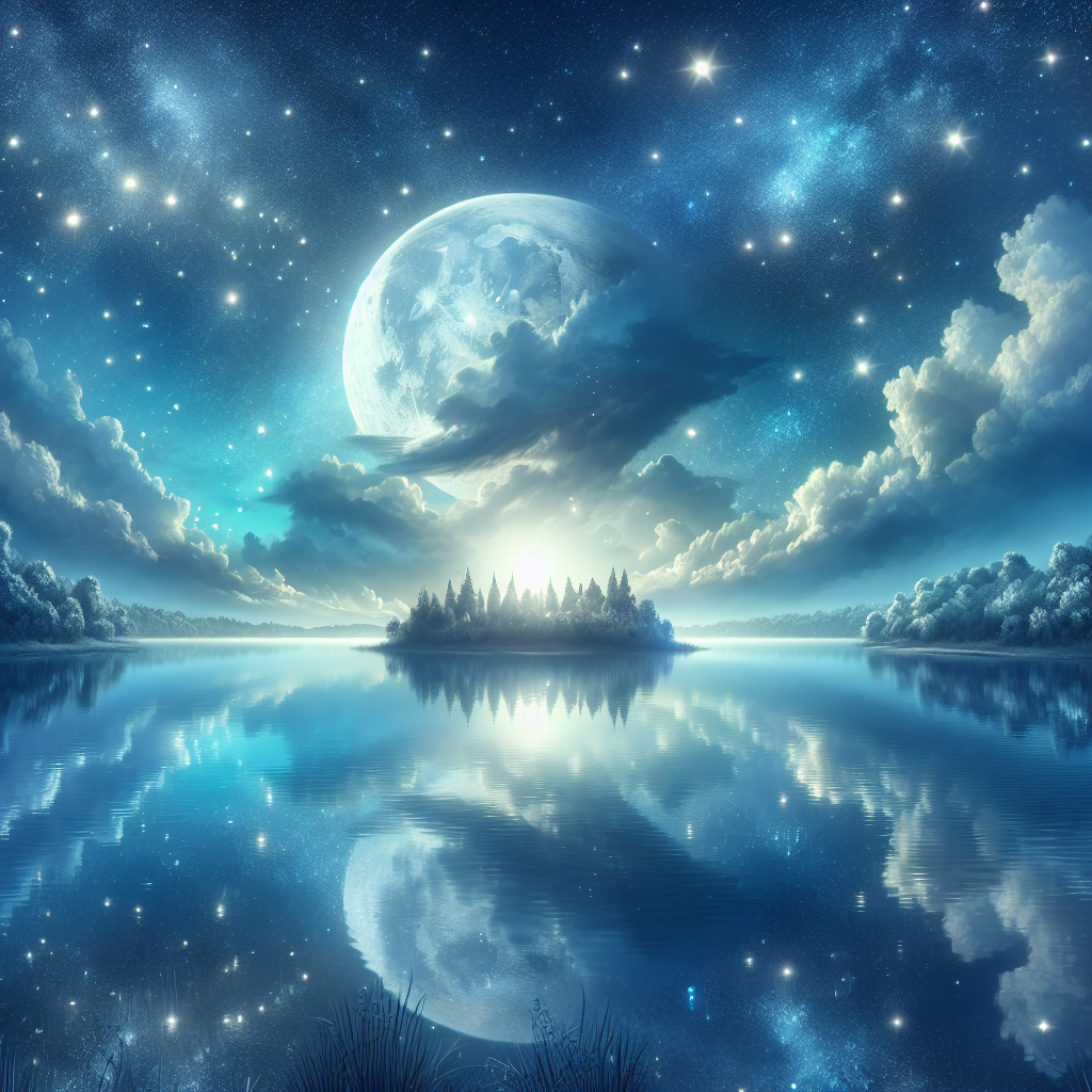 Starry Night Over The Lake DIY Paint By Diamonds