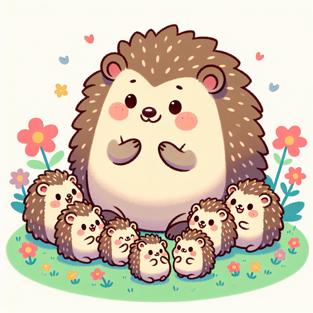 Joyful Hedgehog Family Paint By Color