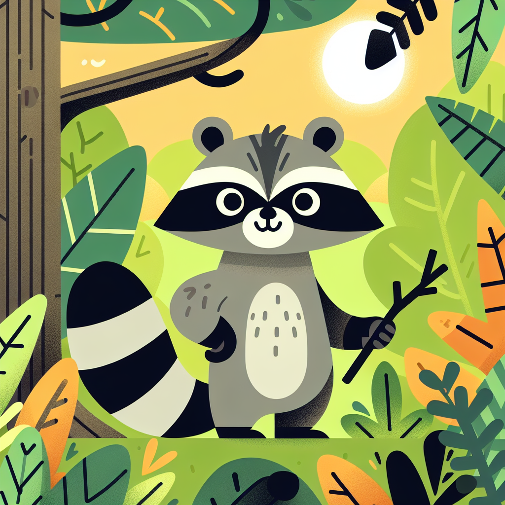 Rhythmic Rainforest Raccoon DIY Paint By Diamonds