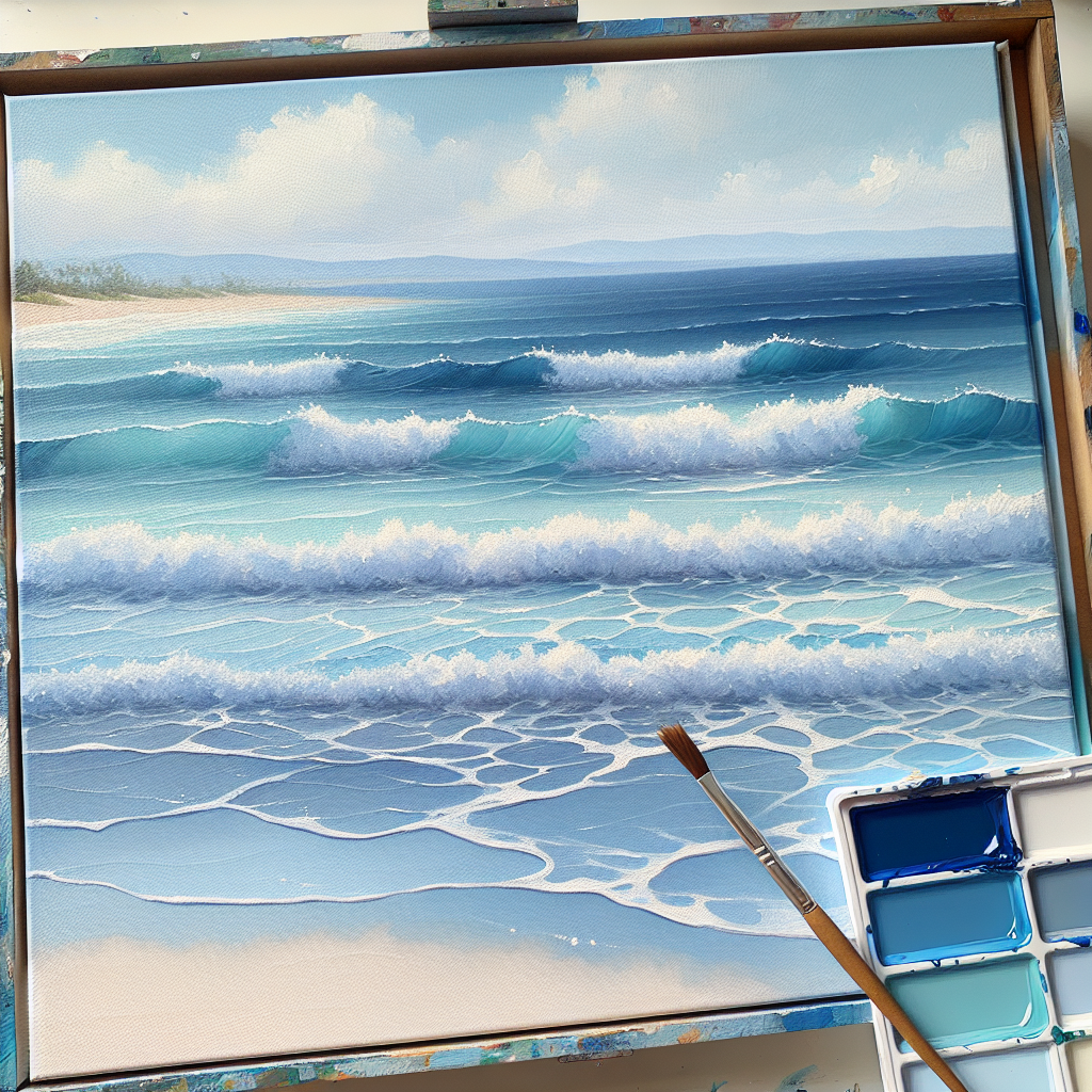 Dreamy Ocean Waves DIY Paint By Diamonds
