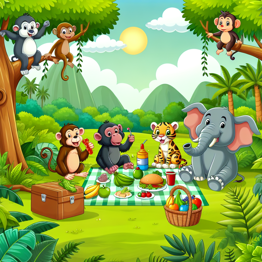 Jungle Picnic Party Paint By Diamond