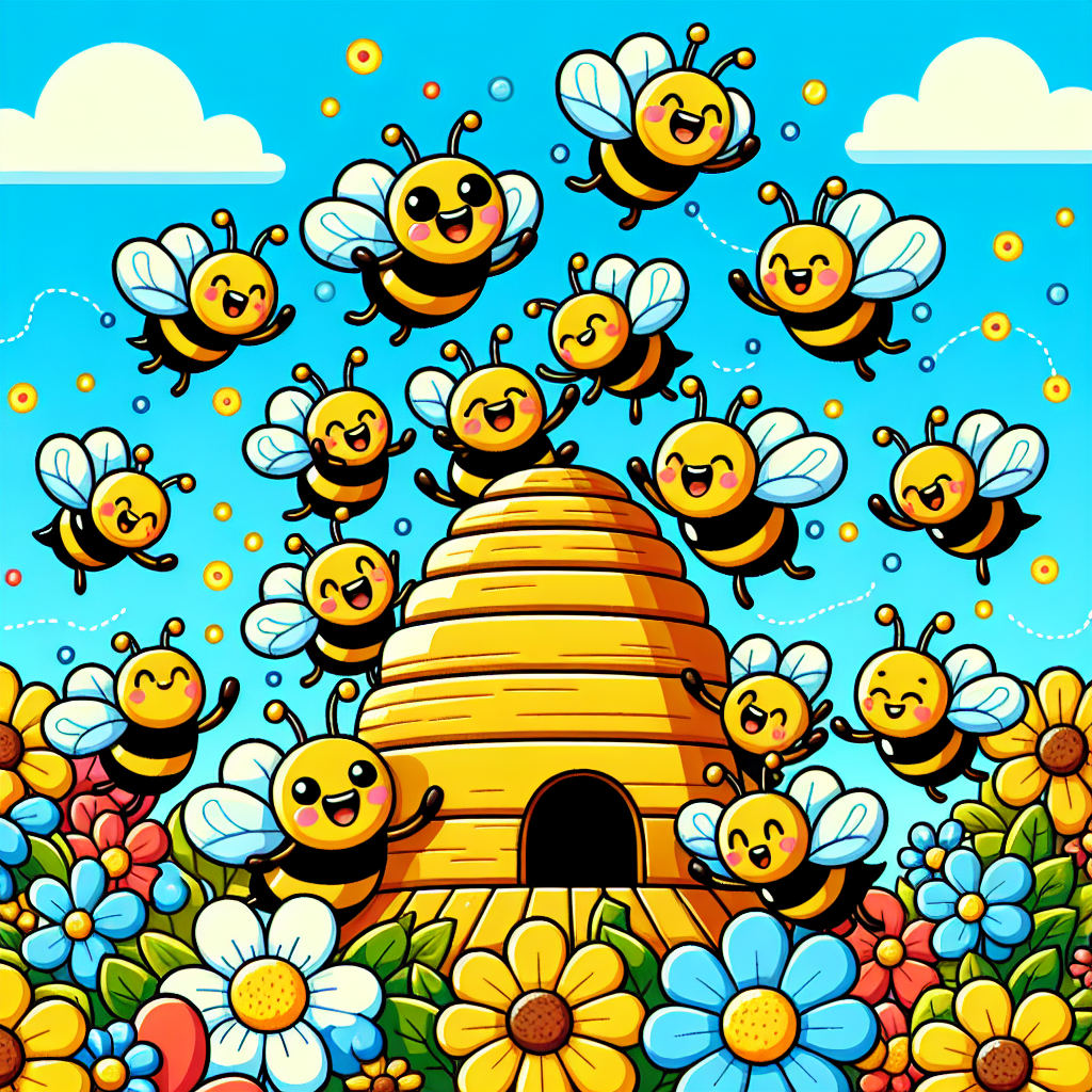 Happy Honeybee Family Paint By Diamond