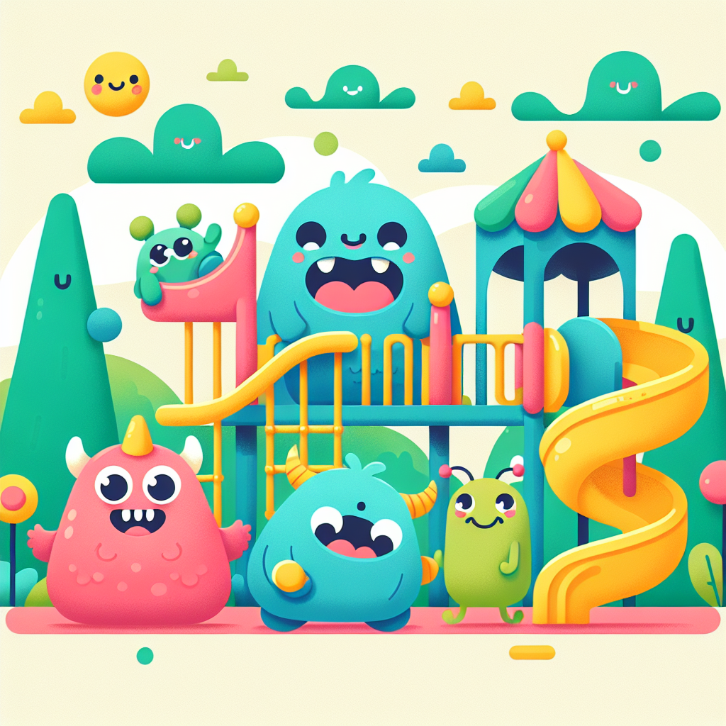 Playful Monster Playground Paint By Color