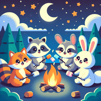 Charming Camping Critters Diamond Painting