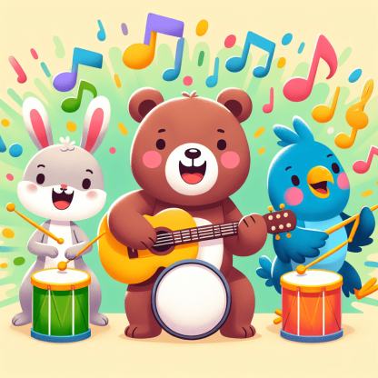 Merry Animal Band Painting By Diamonds Kit