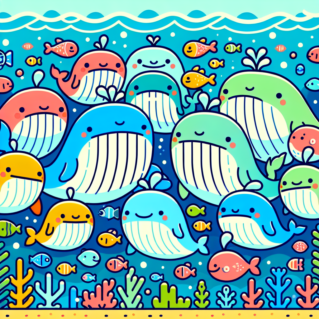 Friendly Whale Family Diamond Painting