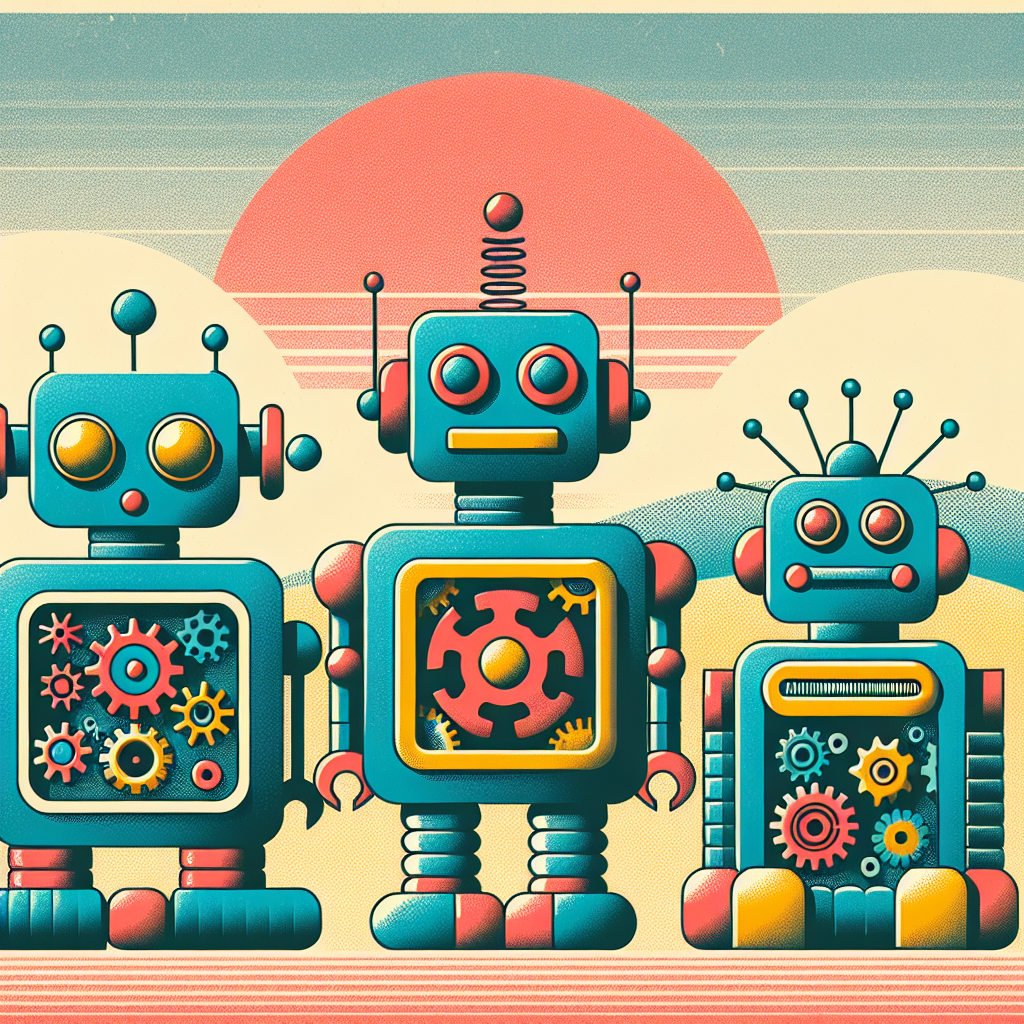 Retro Robot Dreams Painting Diamond Kit