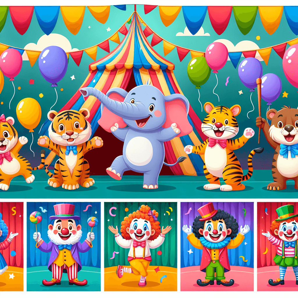 Joyful Circus Animals 5D DIY Paint By Diamond Kit – Original Paint By ...