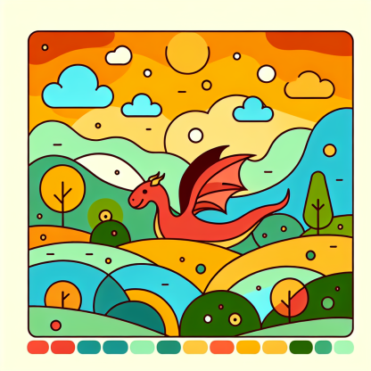 Friendly Dragon's Day Out Paint By Diamonds