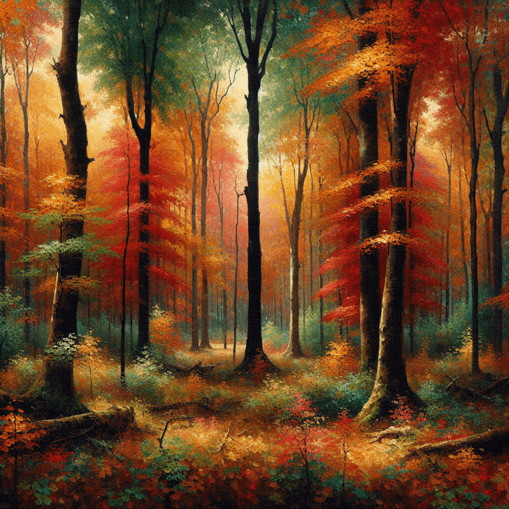 Dreamy Autumn Woodland Paint By Diamonds Art