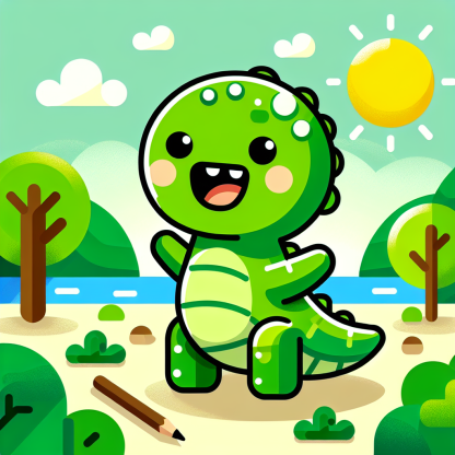 Cute Baby Dinosaur Paint By Diamonds Art