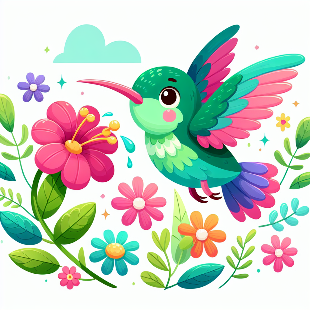 Happy Hummingbird Hover Paint By Color