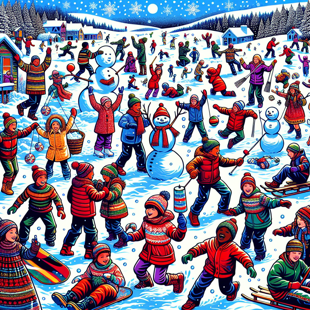 Playful Snow Day Paint By Color