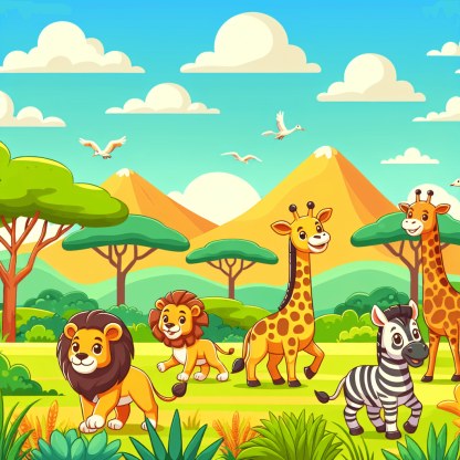 Safari Adventure Exploration Paint By Color