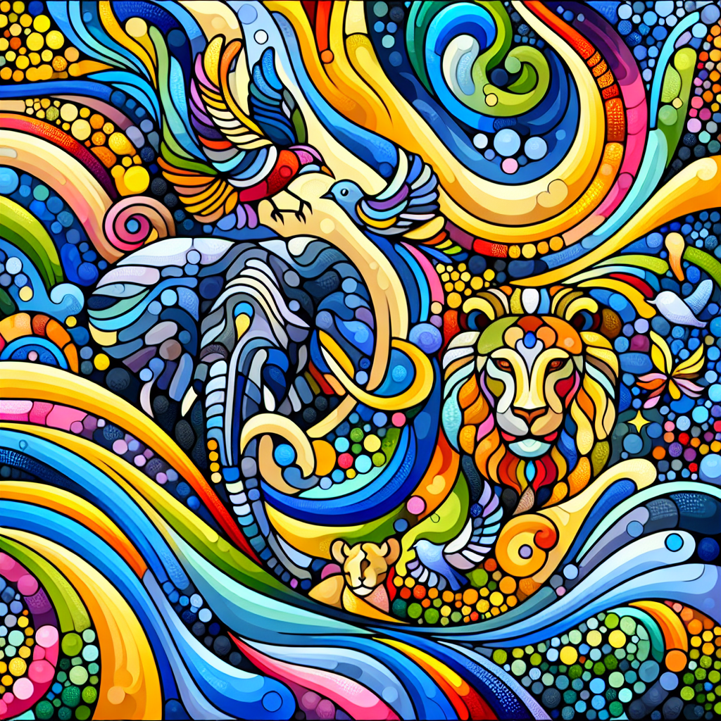 Vibrant Animal Mosaic Paint By Diamonds