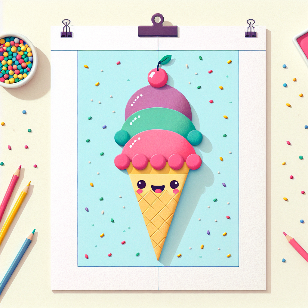 Fun Ice Cream Cone Paint By Diamonds Art