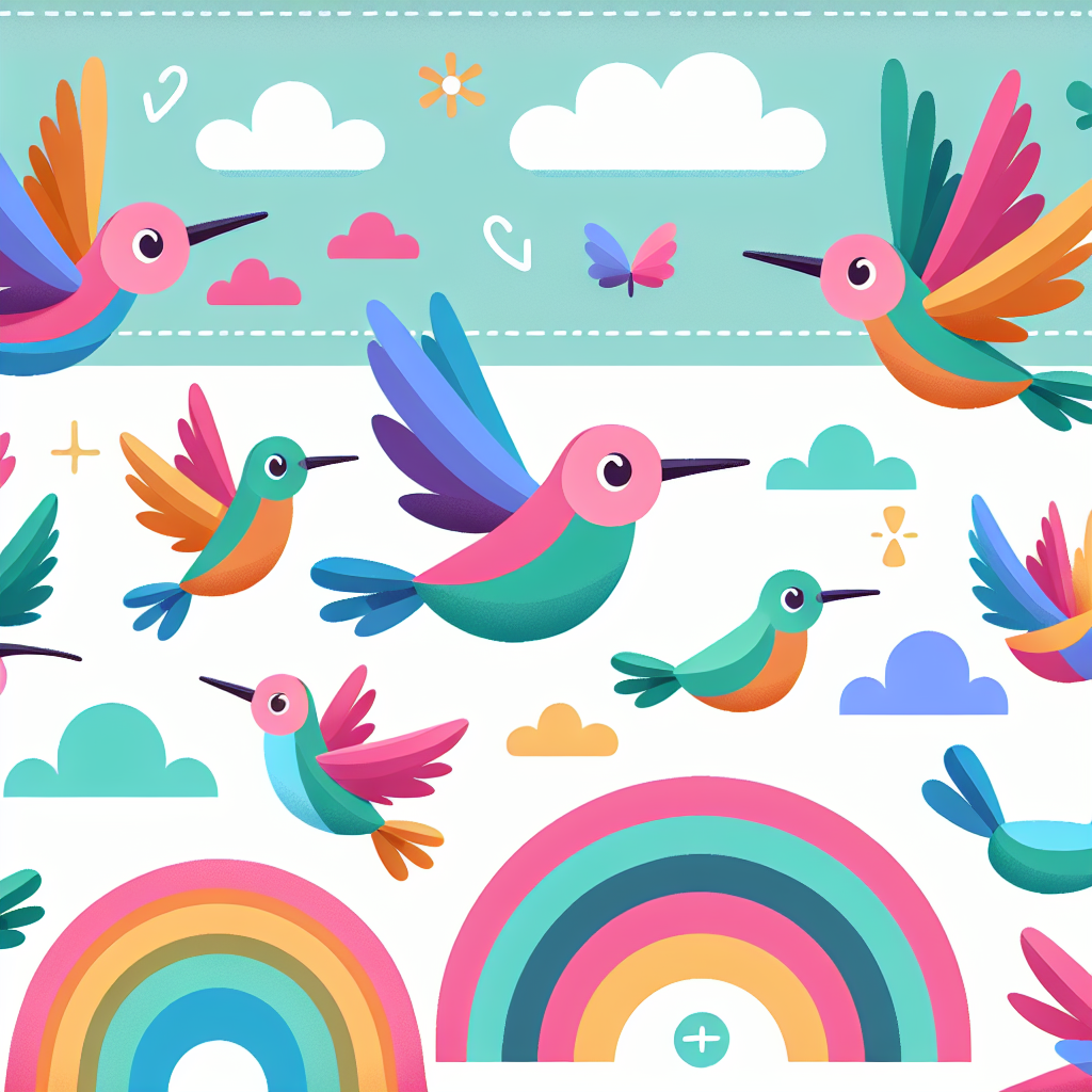 Hummingbird Rainbow Ride Painting Diamond Kit