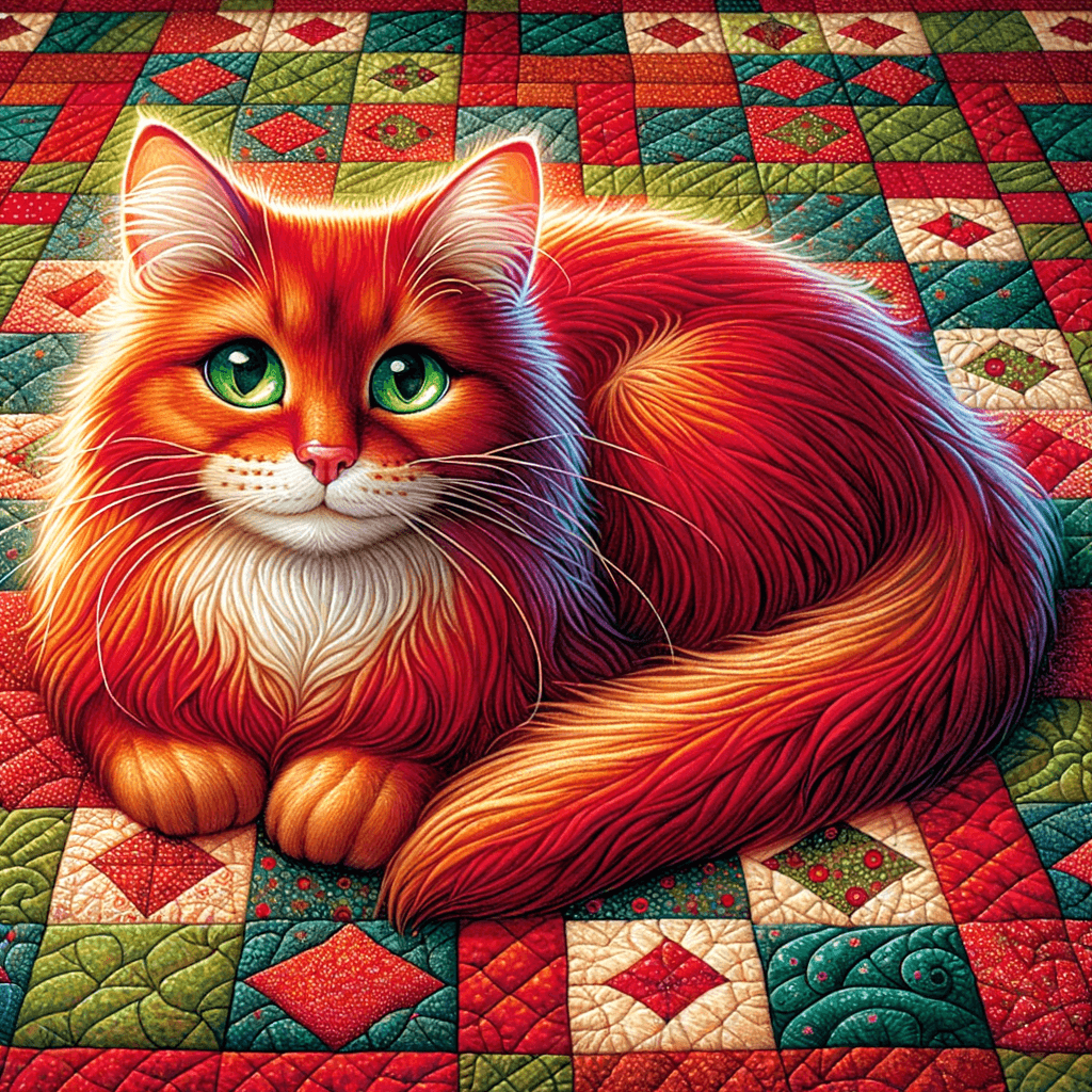 Cuddly Red Cat Charm Diamonded Painting Kits