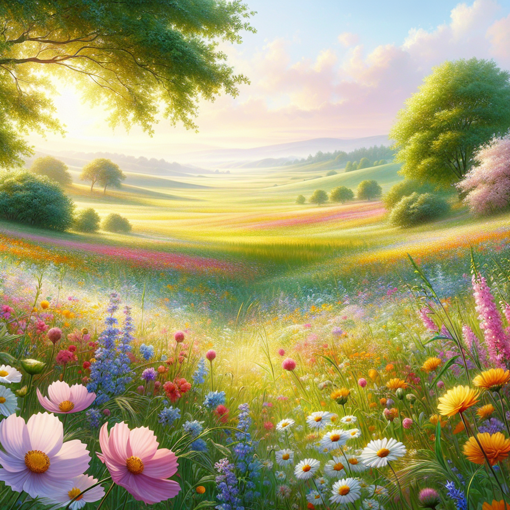 Pastoral Spring Meadow Paint By Diamonds