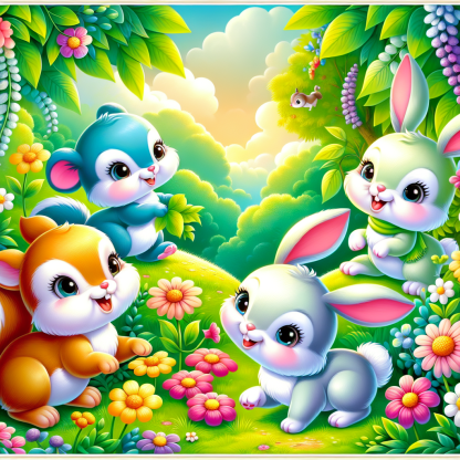 Frolicking Forest Critters Diamonded Painting Kits