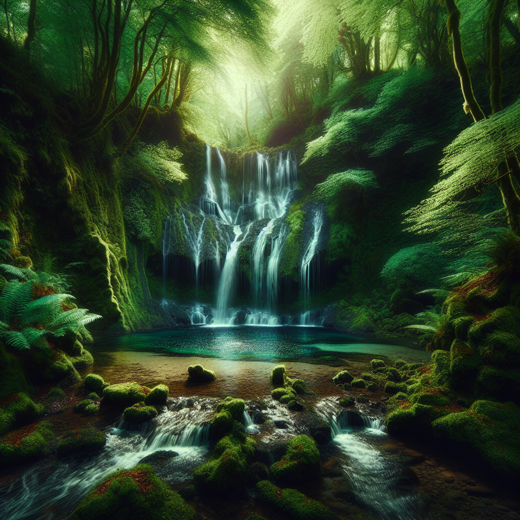 Hidden Forest Waterfall Paint By Diamond